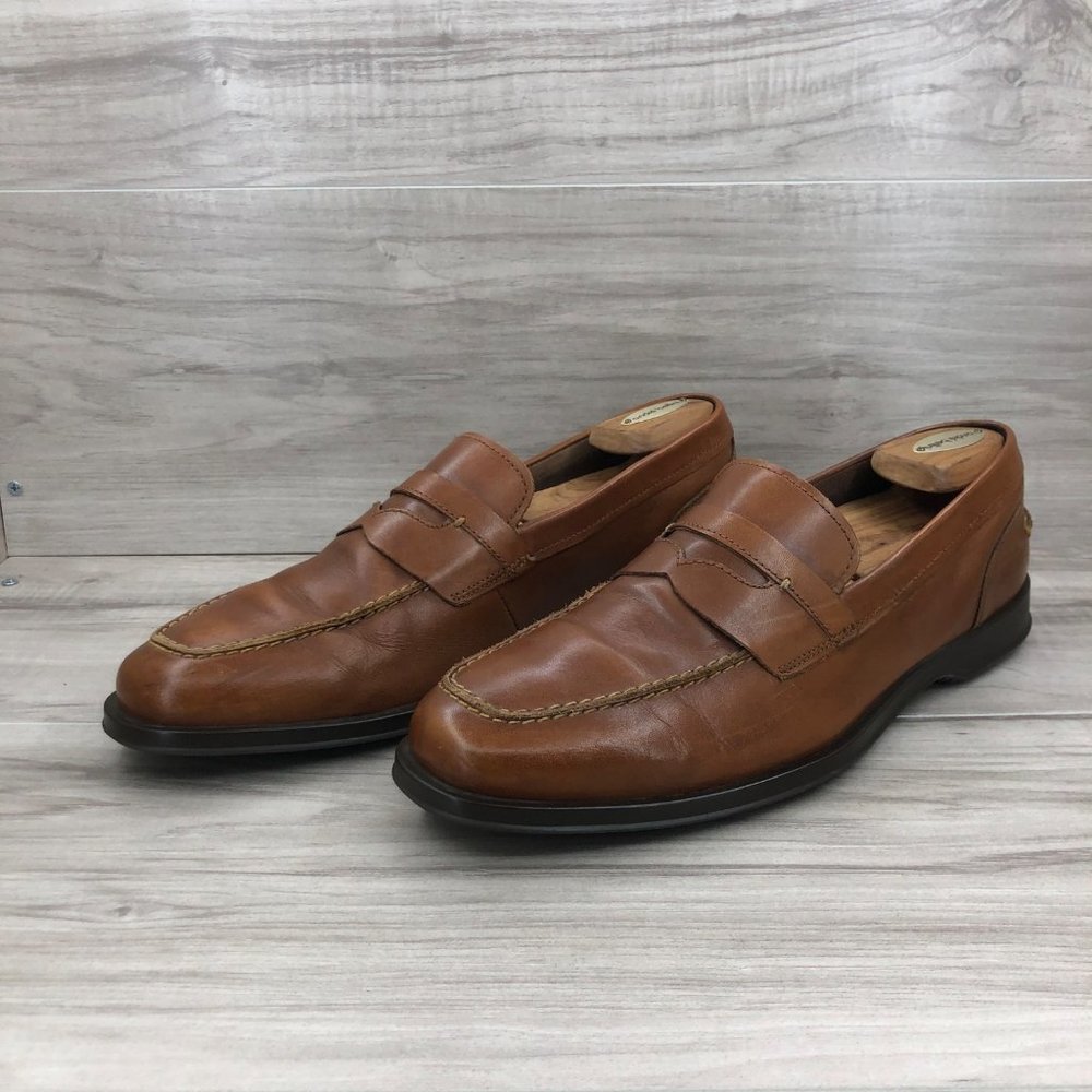 Cole Haan Loafers Men's 10.5 Brown Leather Penny Slip On Shoes